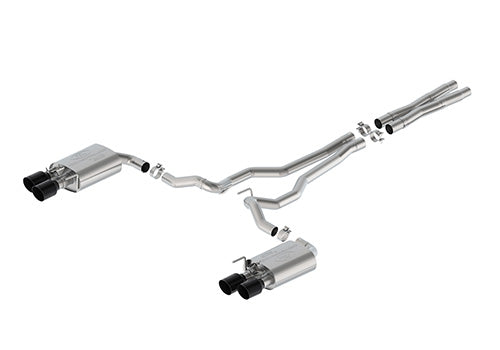 M-5200-M5EB 2024 MUSTANG 5.0L EXTREME ACTIVE CAT-BACK - BLACK TIP