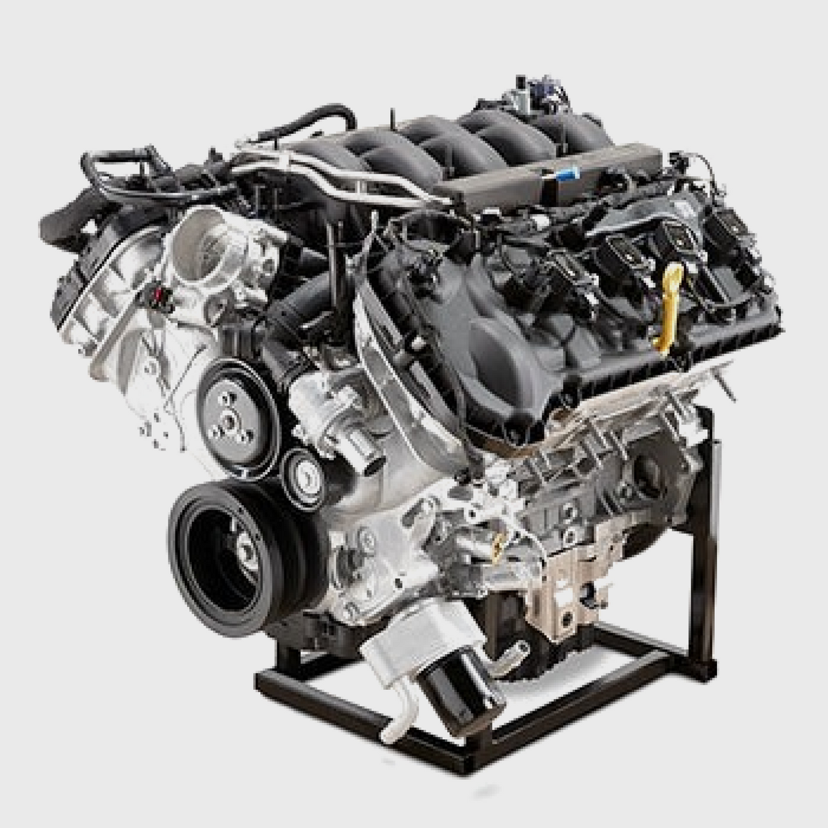 Ford Performance GEN 4X 5.0L Coyote power module with 10R80 automatic transmission, shown with auto trans components.