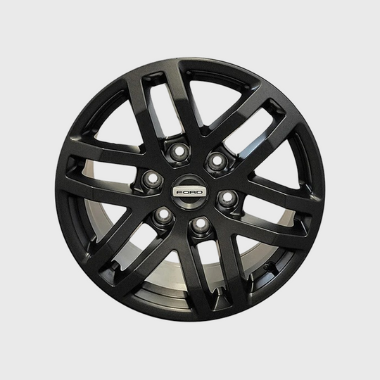 Ford Performance 17-inch Dyno Gray wheel kit for 2019-2023 Ranger, featuring alloy wheels with a sleek finish and bold design.