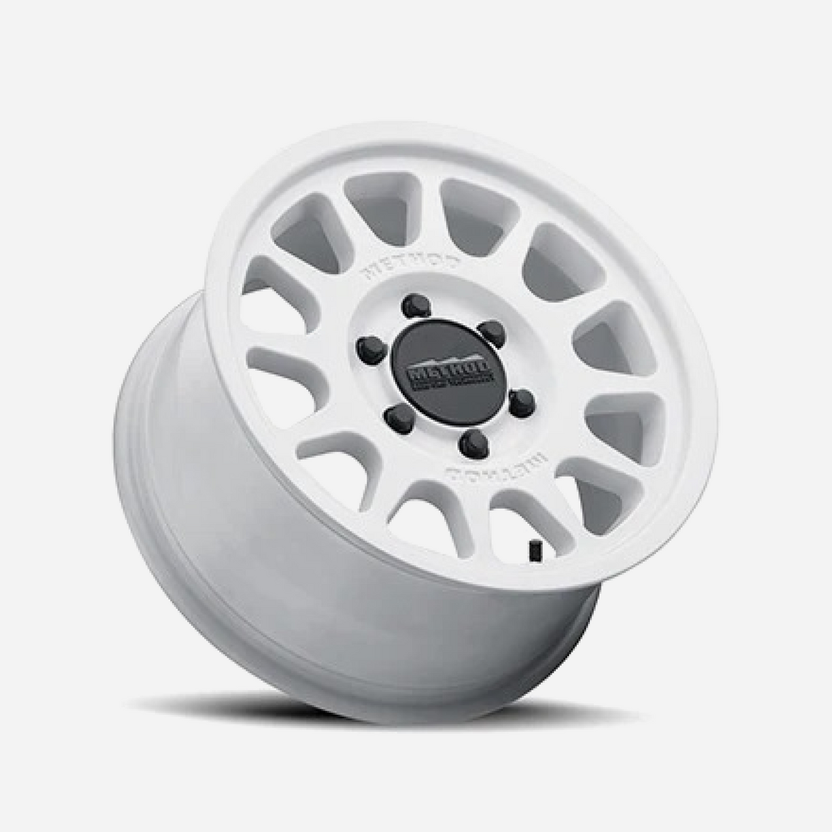 Ford Performance Bronco 17-inch by 8.5-inch Oxford White Method wheel kit for 2021-2024 Bronco vehicles.