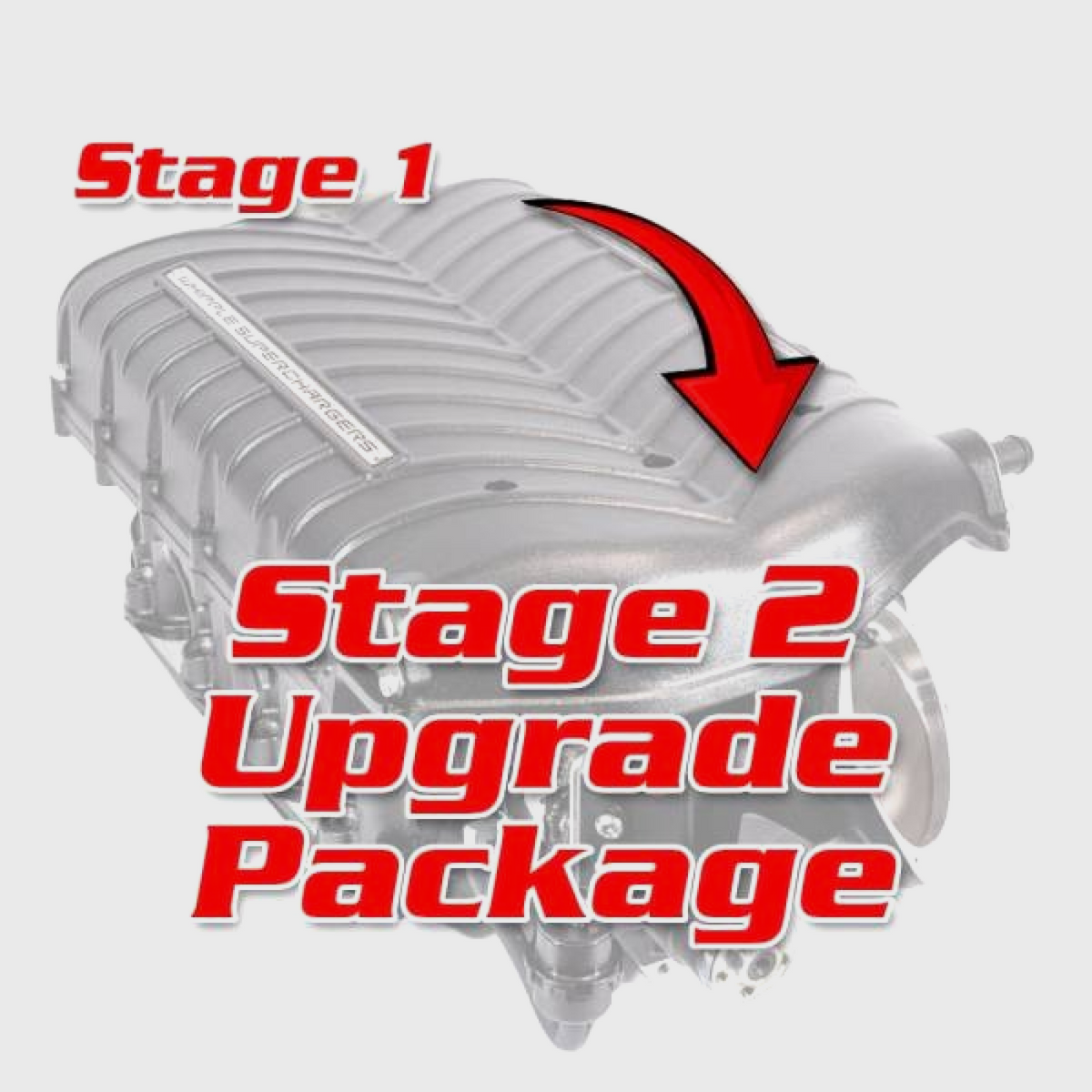 Ford F-150 5.0L supercharger upgrade kit from Whipple Superchargers, Stage 1 to Stage 2 for 2021-2026 models.