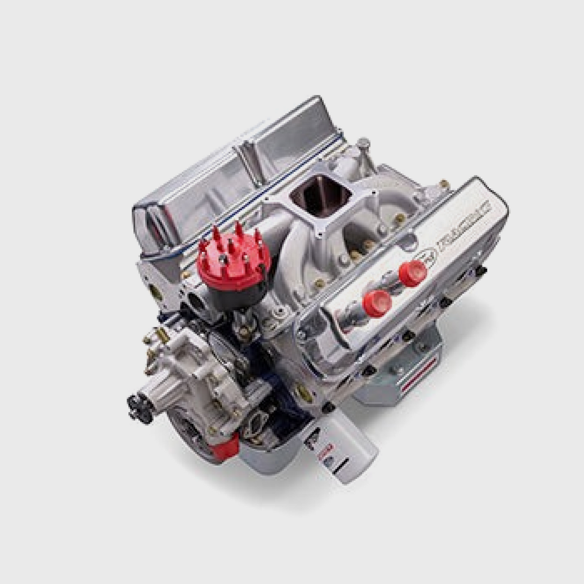 Ford Performance 347 cubic inch, 415 HP sealed racing engine with 7mm valves, high-performance automotive engine.