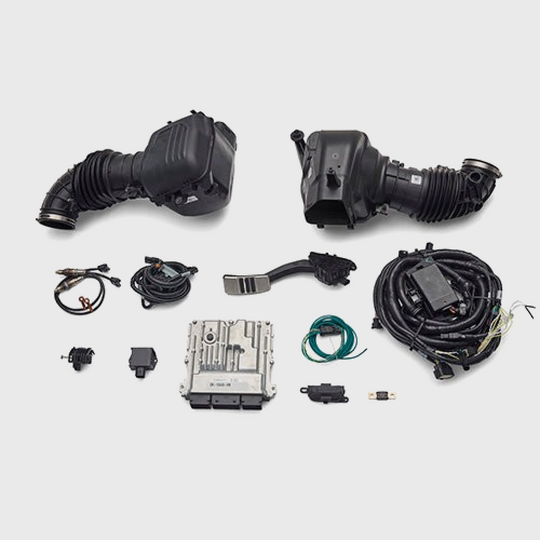 Ford Performance GEN 4 5.0L Coyote power module with 6-speed manual transmission for optimized engine performance.