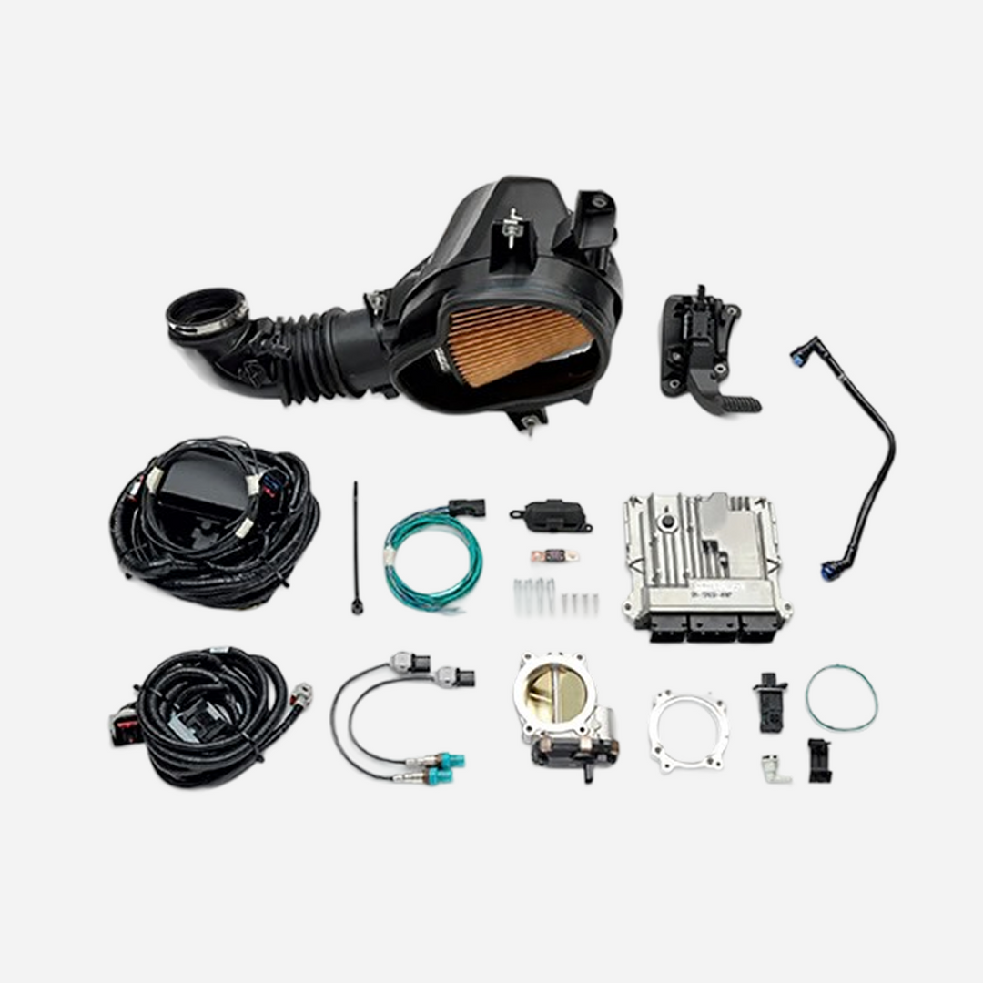 7.3L engine control pack for 10R80 automatic transmission from Paul's Automotive Engineering, showing the control module and wiring.