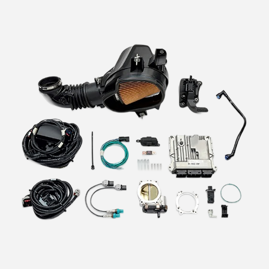 Ford Performance 7.3L engine control pack for 10R140 automatic transmission, showing electronic control module with wiring.
