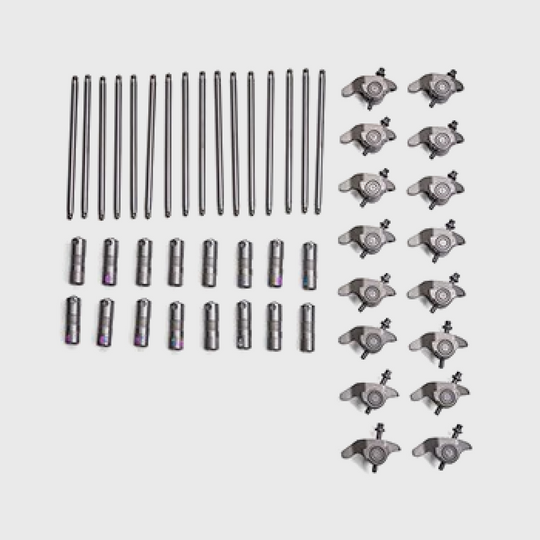 Ford Performance 7.3L Valvetrain Kit with pushrods, rockers, and lifters for drivetrain engine components.