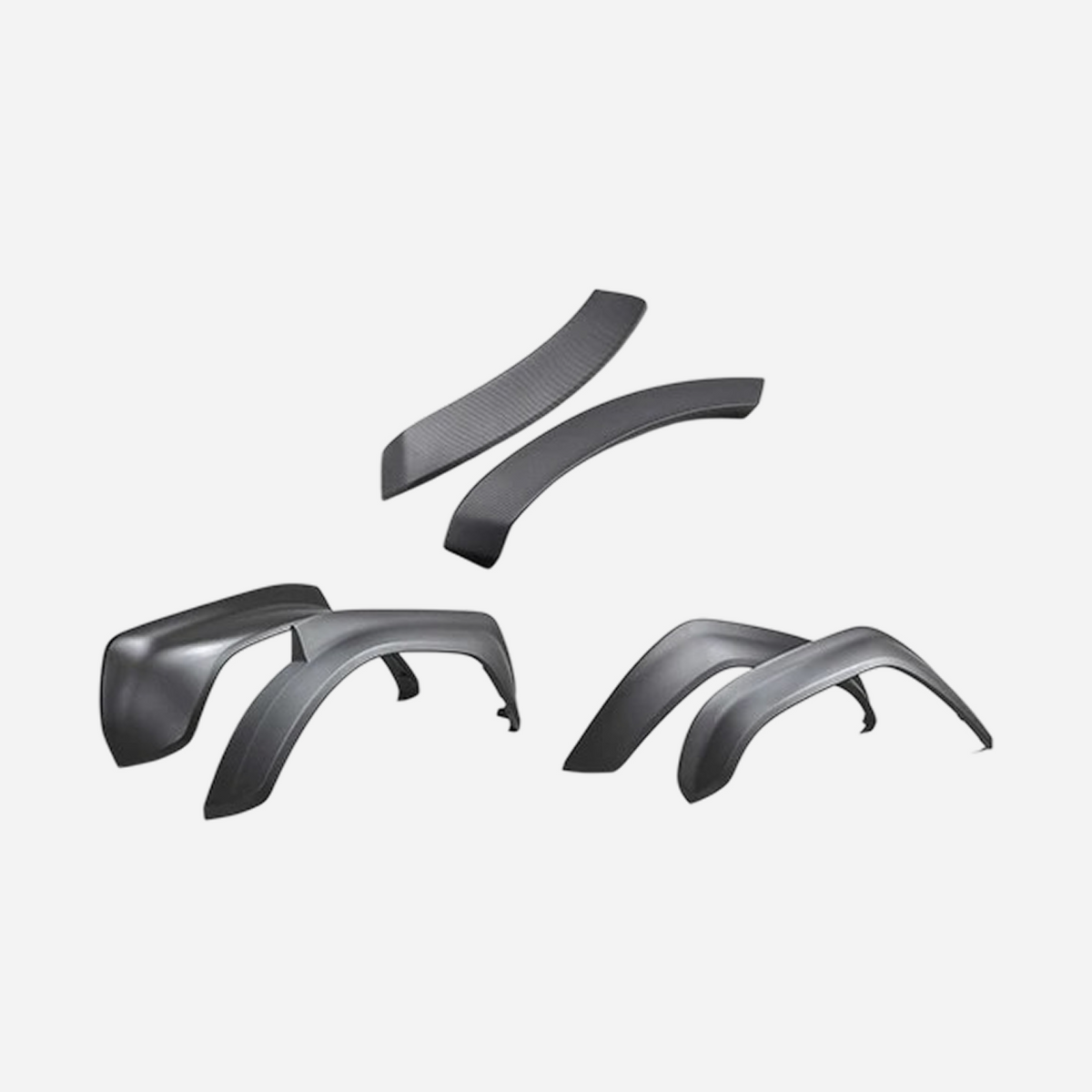 Ford Performance Bronco Raptor carbon fiber fender flare set in matte finish, showcasing rugged appearance and high-quality material.