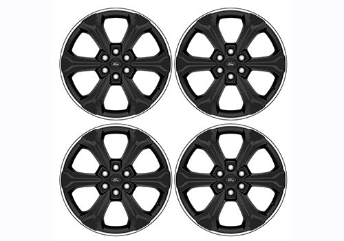 2024-2026 F-150 22" X 9.5" WHEEL KIT - BLACK W/ MACHINED FACE