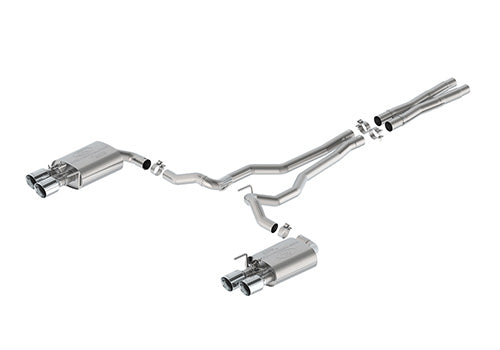 M-5200-M5EC 2024 MUSTANG 5.0L EXTREME ACTIVE CAT-BACK - CHROME TIPS