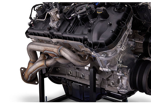 Ford Performance GEN 4X 5.0L Mustang Coyote crate engine with 460HP, rugged V8 engine for high-performance muscle cars.