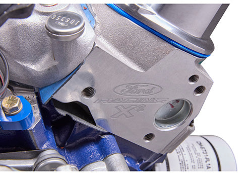 Ford Performance 347CI 350HP crate racing engine with sealed X2 cylinder heads, high-performance V8 engine for racing applications.