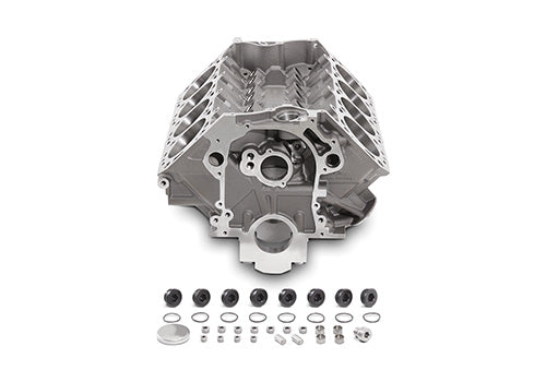 Ford Performance 460 SIAMESE Big Bore Engine Block, high-performance V8 engine component with detailed casting and machining.
