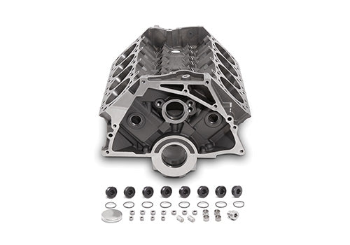 Ford Performance 460 SIAMESE Big Bore Engine Block, V8 engine block with detailed casting and machining features.