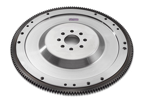 Ford Performance lightweight billet flywheel with 8-bolt modular design for Coyote engines, shown in the image.
