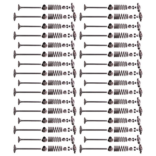 Ford Performance Cobra Jet 5.2L titanium valve train kit for 2018 Mustang, showing engine components and valve parts.