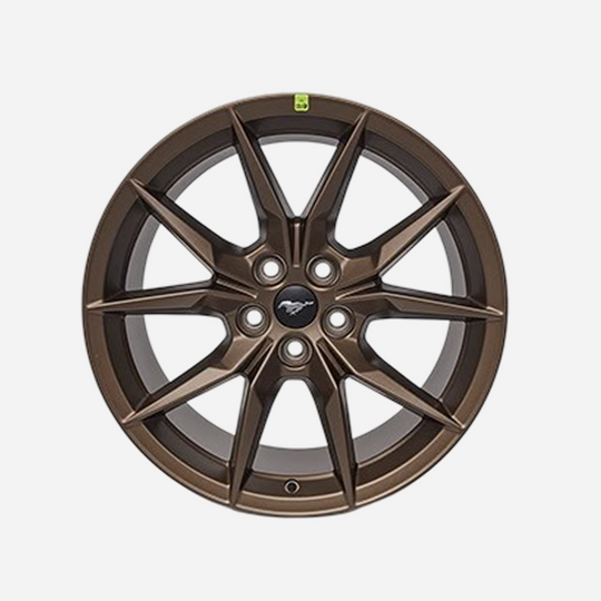 Ford Performance Mustang 19x9.5 and 19x10 bronze wheel kit with stylish alloy wheels for modern Mustang vehicles.