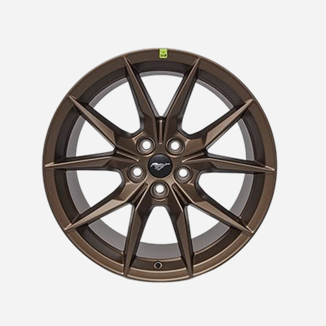 Ford Performance Mustang Dark Horse 19x10-inch wheel in sinister bronze, featuring a sleek, aggressive design for high-performance styling.