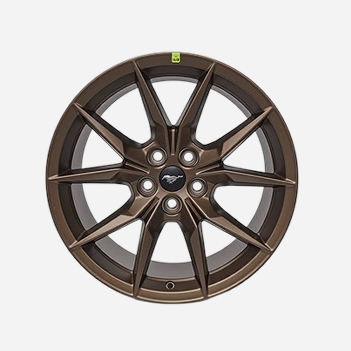 Mustang Dark Horse 19x9.5-inch wheel by Paul's Automotive Engineering in sinister bronze finish, showcasing a sleek automotive wheel design.
