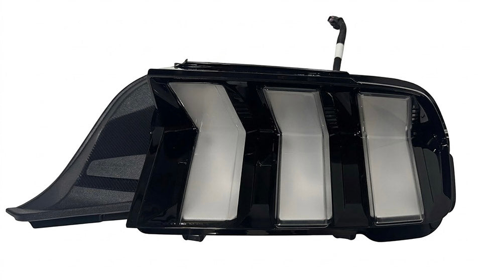 Ford Performance Mustang Stallion 2024-27 white tail lamps showing sleek LED light design and clear lens cover.